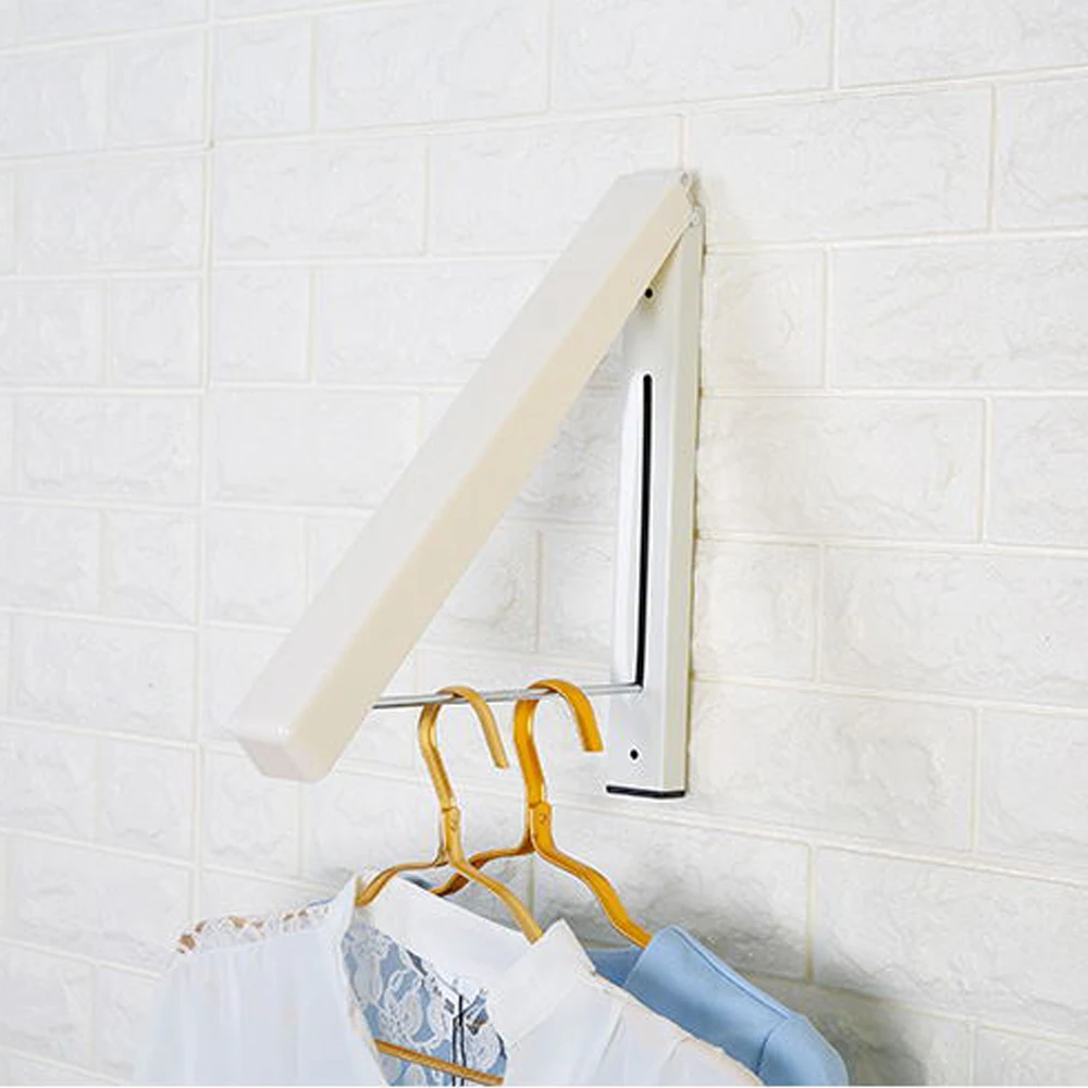 

Stainless Steel Wall Hanger Retractable Indoor Clothes Hanger Magic Foldable Drying Clothes Rack Waterproof Clothes Towel Rack