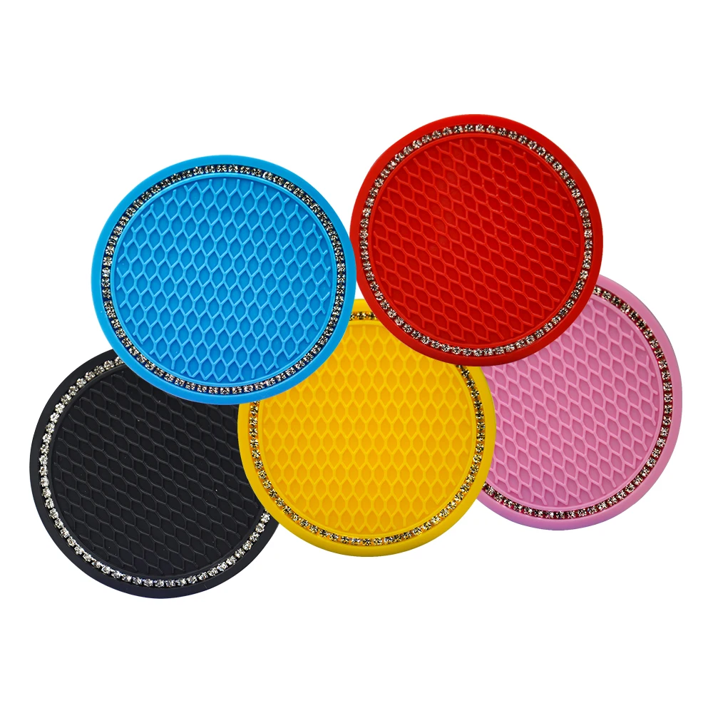 Universal Car Gadget Mats Honeycomb Water Creative Coaster StorageTreadmill Anti-slip Interior Accessories Rubber Pad Anti Slip
