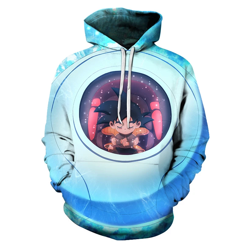 Мультфильм Dragon Ball толстовки с принтами мужские из аниме Goku дизайн Уличная Для мужчин весна пуловер с длинными рукавами Homme