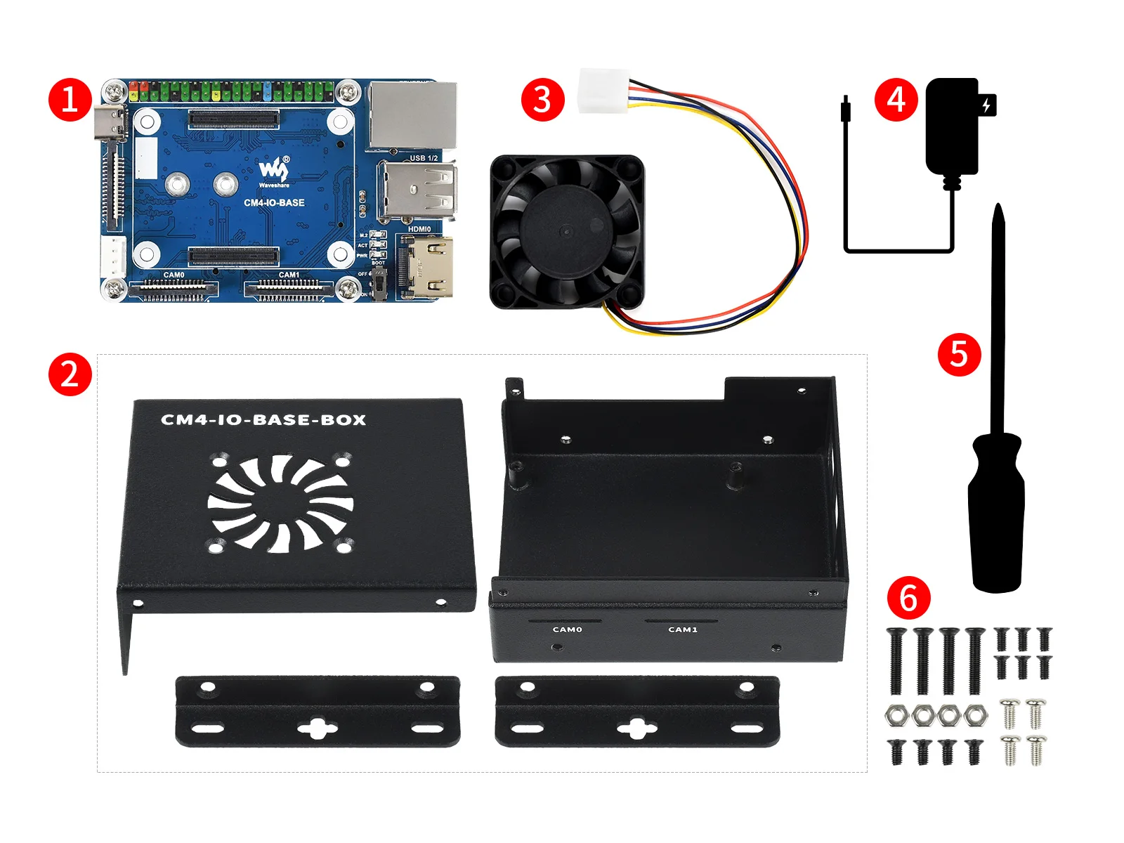 Mini-Computer Based On Raspberry Pi Compute Module 4 (NOT Included) Mini IO Board Full Ver Metal Case With Cooling Fan