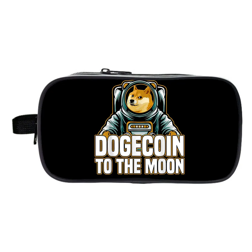 Dogecoin wallet High Quality Pencil Case Cartoon Pen Bag Students Stationery Bag Boys Girls Teens Anime Pencil Box New