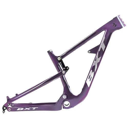 Full Suspension Carbon mtb All Mountain Bikes Frame 29er S/M/L/XL Bike Bicycle Frame AM 29er 142/148*12mm Cycling Carbon Frame - Цвет: BXT Chameleon purple