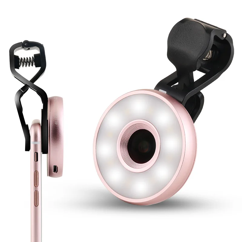 

Insnvs Selfie Beautification Flood Lamp Wide-angle Macro Three-in-One Lens Universal Handphone Creative Fun Webcam