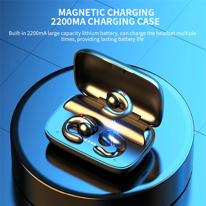 Earpiece Half In Ear Bluetooth Headset 5 0 Wireless Headset For iPhone Xiaomi Smartphone Headset TWS Headset Sports Headset