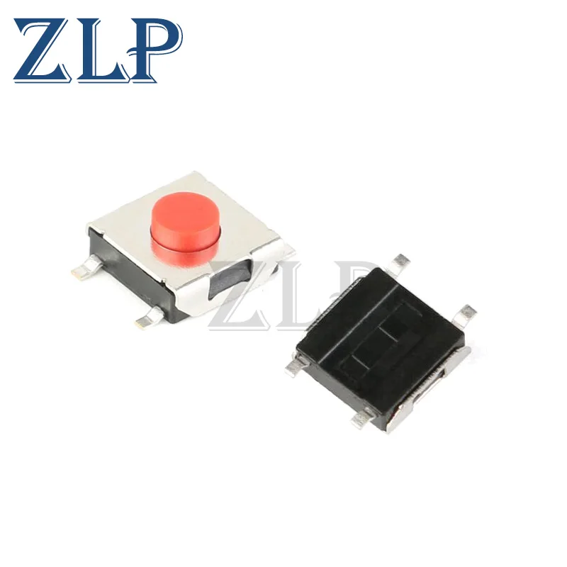 6*6*2.5 / 3.1 / 3.7 / 4.3 mm SMD Switch 4Pin feet Touch Micro Switch Push Button Switches Red 6X6 Tact Switch