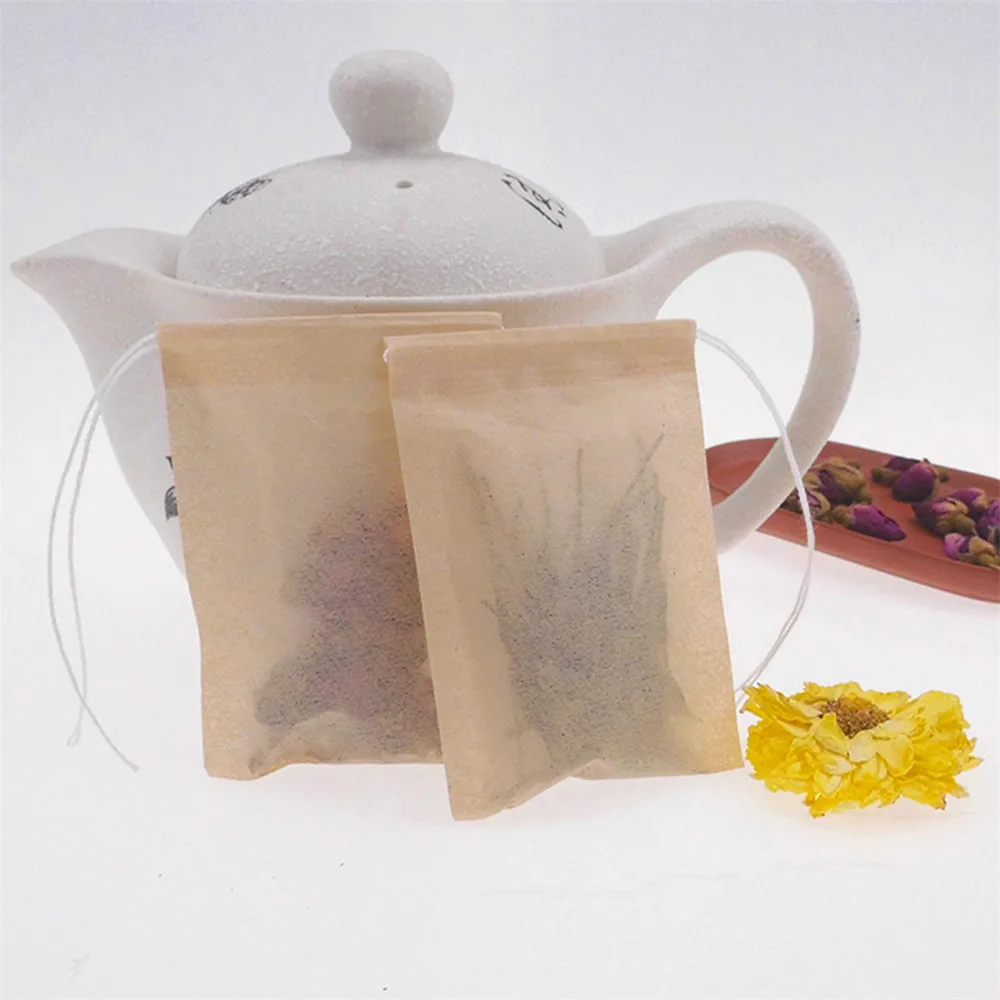 100 шт фильтр-мешок для заварки кофе экологичный тонкий нетоксичный термостойкий одноразовый пустой стерильный инфузионный специи чай трава