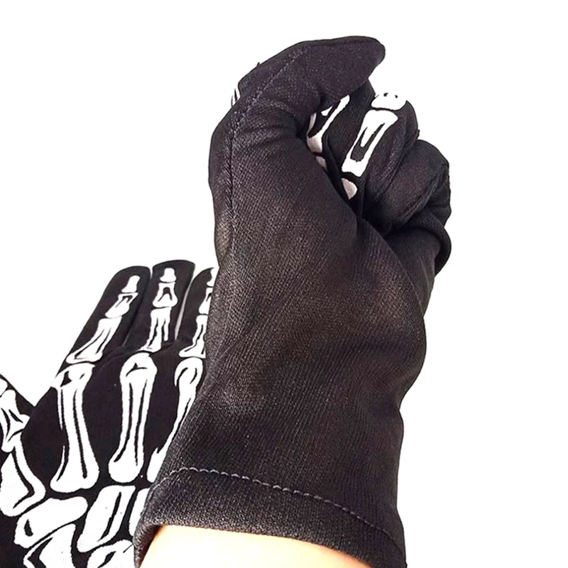 

Goocheer Fashion Unisex Gloves Halloween Skeleton Gloves Holloween Cosplay Props Skull Glove Long Hand Bones Sleeves