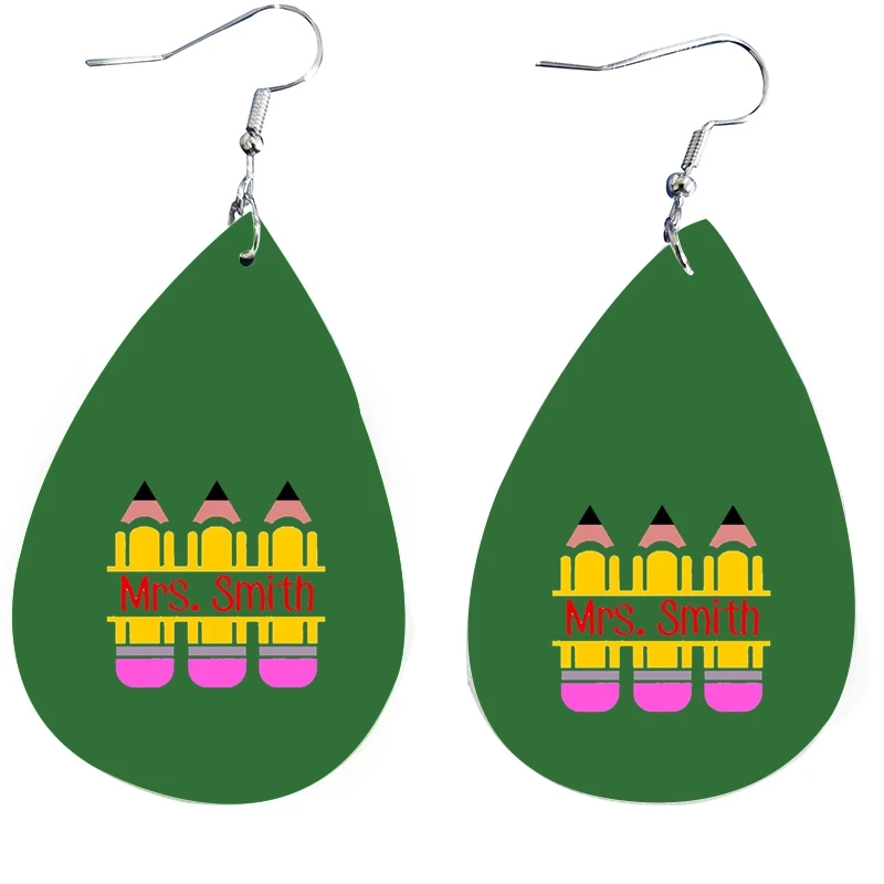 Подарочные серьги из искусственной кожи для учеников станут отличным подарком в