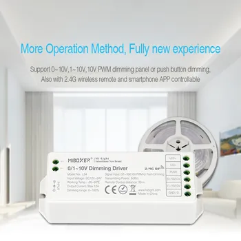 

Mi boxer LS4 0/1~10V Single Color LED Strip Dimming Driver DC12V-24V PWM or Push Dimming Signal Input LED Controller