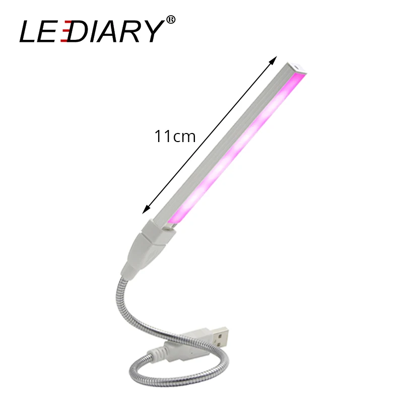2.5W Светодиодный iary USB Светодиодная лампа для выращивания растений 5V 2,5 W 4,5 Вт, соответствующий европейским стандартам по ограничению на использование опасных материалов в производстве полный спектр УФ лампы завод гидропоники Системы овощи цветы, растущие - Испускаемый цвет: 2.5W