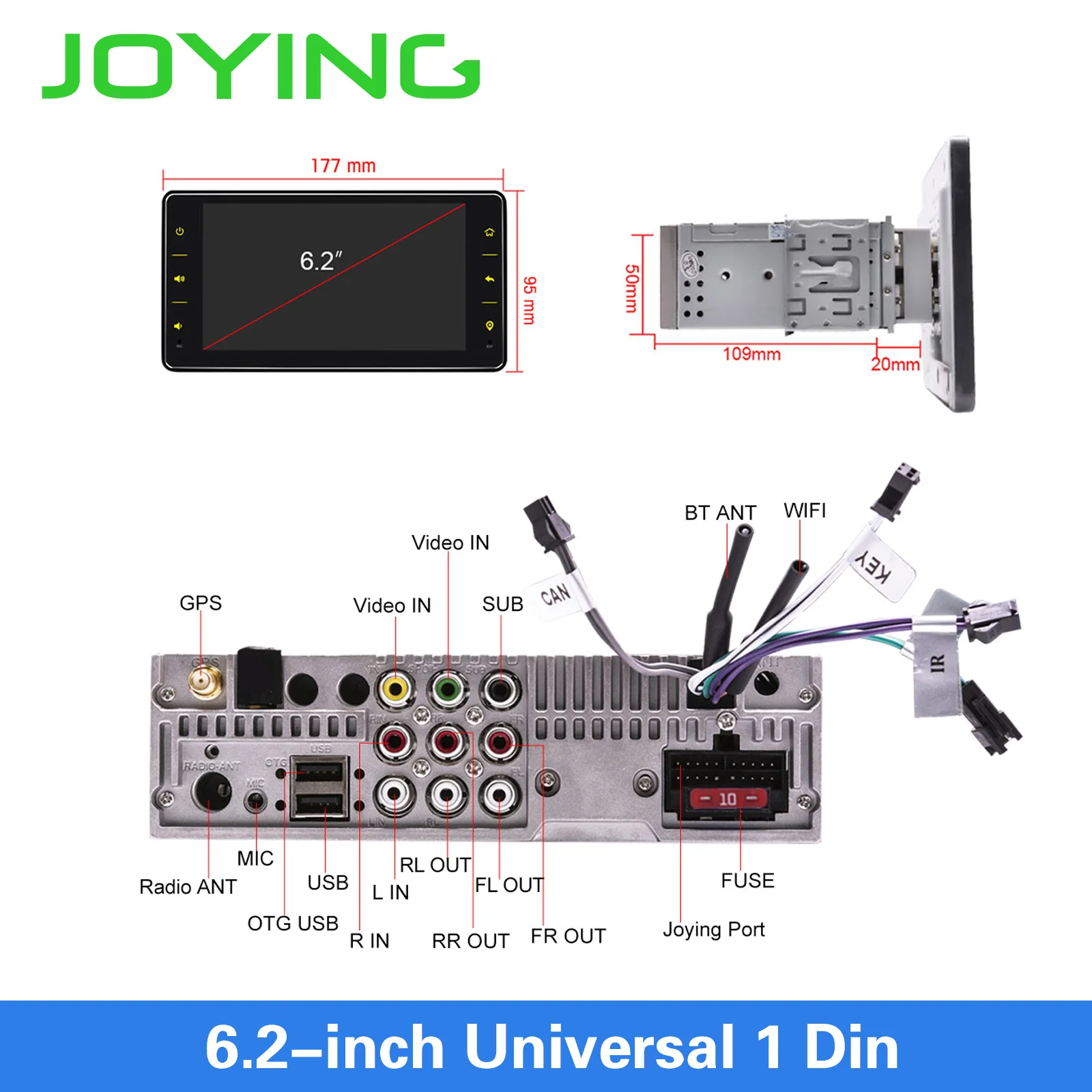 Discount 6.2" Universal Head Unit Single Din Built In DSP Mirror Link Wifi Bluetooth SWC Android 8.1 Car Radio Stereo NO DVD GPS Player 5