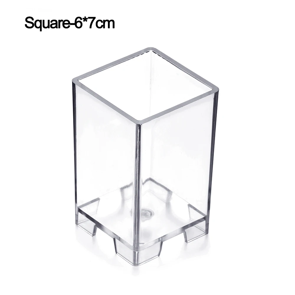 1PC Transparent Plastic Handmade Candle Soap Mold High Temperature Resistance Hexagon Wedding Supplies Clay DIY Craft Accessory - Цвет: Square2