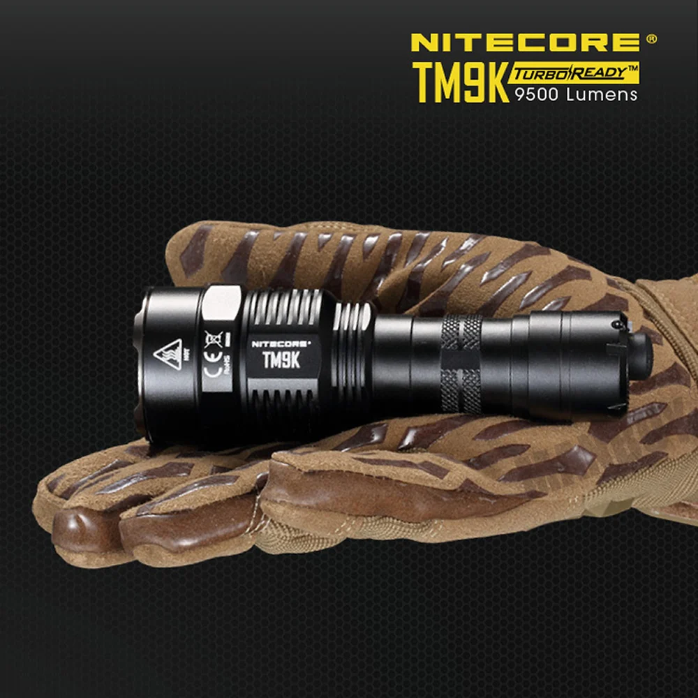 Суперъярфонарь фонарик NITECORE TM9K перезаряжаемый 9x CREE XP-L HD V6 светодиодный 9500 лм