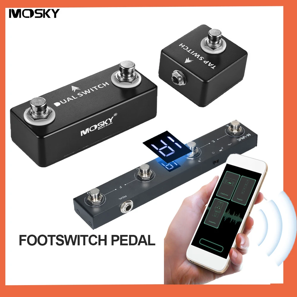 MOSKY DUAL SWITCH Guitar Pedal Dual Footswitch Foot Switch Guitar