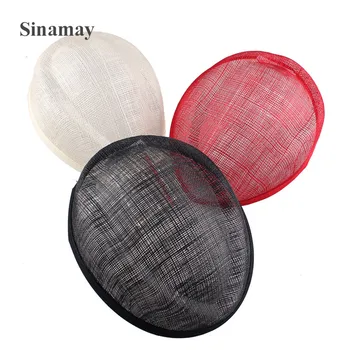 

Multiple colors sinamay fascinator bases 17 CM for women wedding party hat DIY hair accessories handmade headwear 12pcs/lot