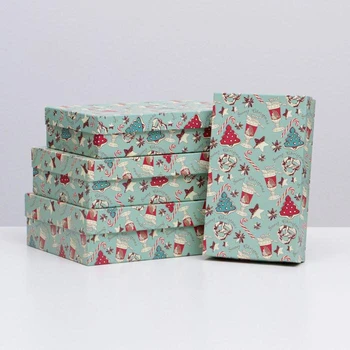 

Set of boxes 4 in 1 "Sweet christmas", 30 х 20 х 8 - 24 х 14 х 5 cm 5300513
