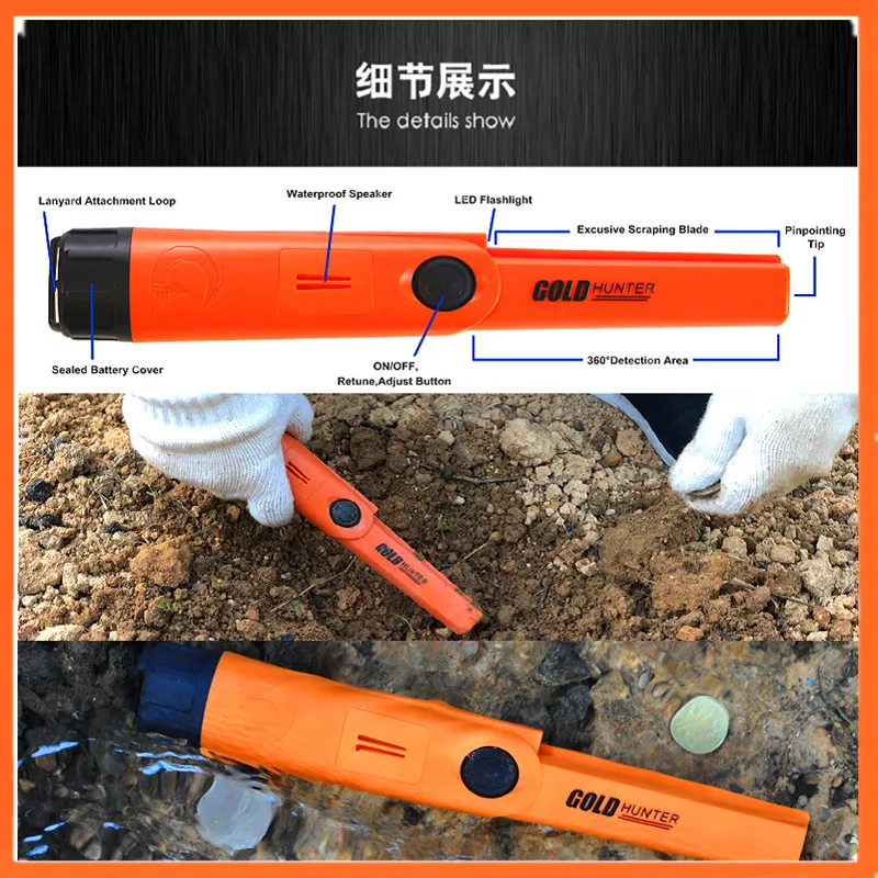 Goedkoop Professionele Goud Detector Ondergrondse Metaaldetector IP68 Waterdicht PinPointer Goud Jager Beter dan Garrett Metal Detector