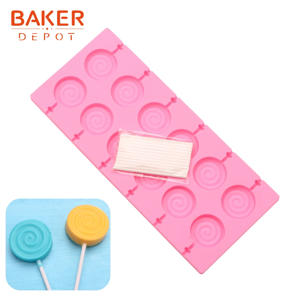BAKER DEPOT силиконовая форма для леденца круглая Конфета шоколадная форма для торта Печенье Кондитерские изделия инструмент для выпечки 12 полости