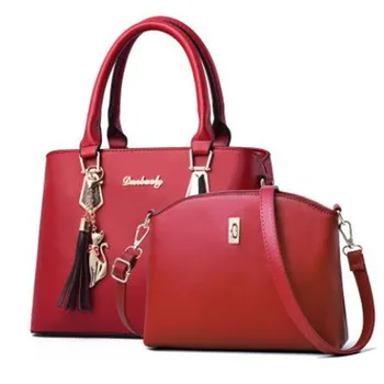 

2019 women bag Fashion Casual Contain two packages Luxury handbag Designer Shoulder bags new bags for women Composite bag bolsos