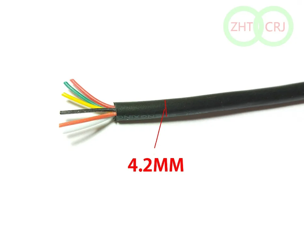 200 м Лот кабель, 28AWG, 6 ядер, ПВХ кабель 300V 80 градусов Цельсия кабель