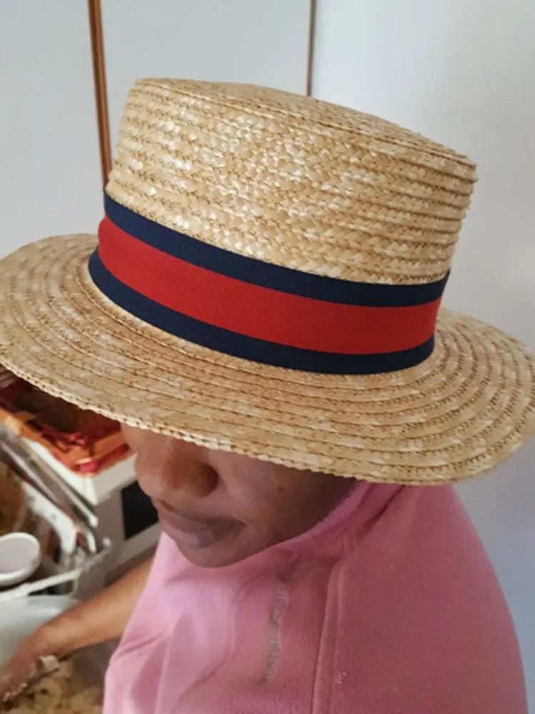 Fashion Natural Straw Hat Boater Fedora 