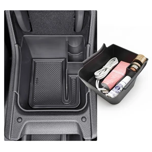 Image 3 - Caja de almacenamiento de reposabrazos de coche RUIYA para Polo MK6 2018 2019 2020 caja de contenedor de Control Central accesorios interiores de coche negro