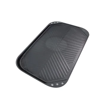

Rectangular Baking Pan Non-stick Pan Pure Cast Aluminum Striped Steak Pot HFing