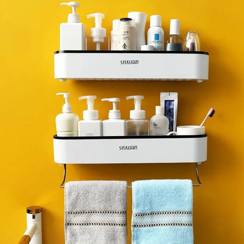 Durable Bathroom Caddy Tray Holder Rack Organiser Accessory Pole Shelf Shower Kitchen Storage Accessories | Обустройство дома