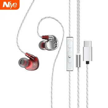 

Type-C Wired Earphone For Xiaomi Huawei Samsung In-Ear Sport Headsets Microphone Volume Control Earbuds Stereo Headset Earpiece