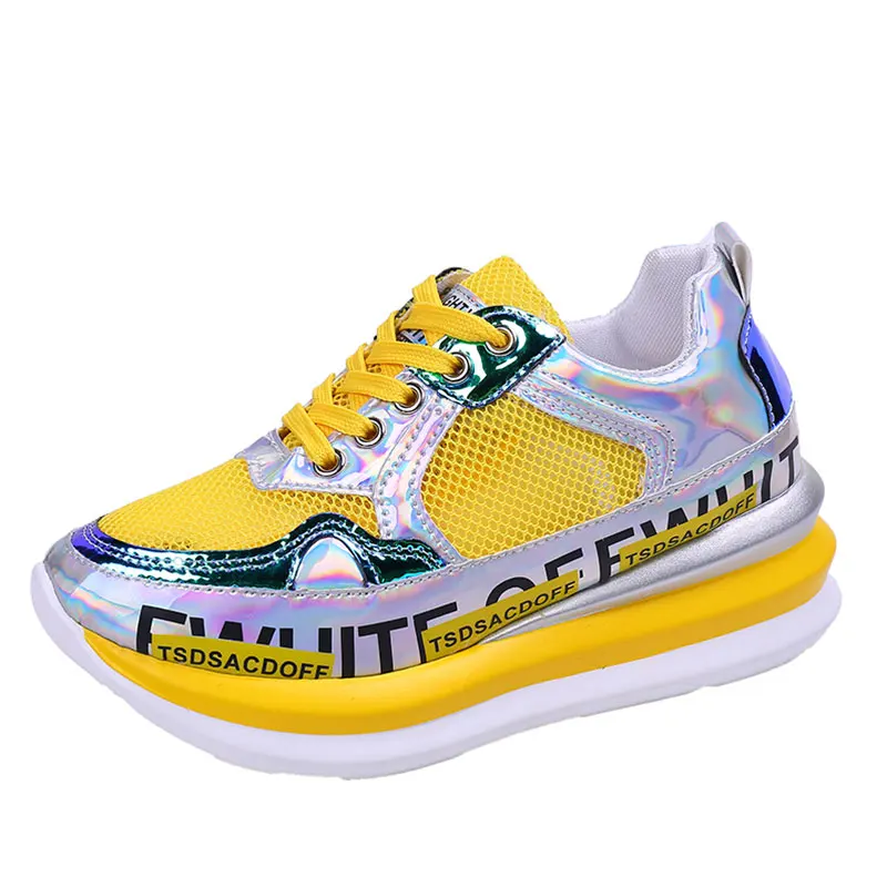 2019 new women running shoes platform Chunky Sneakers Female Vulcanize Trainers dad mesh Chaussure Femme Athletic walking | Спорт и