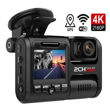 

4K 2160P WIFI GPS Logger Dual Lens Car DVR Novatek 96663 Chip Sony IMX323 Sensor Night Vision Dual Camera Dash Cam Recorder box