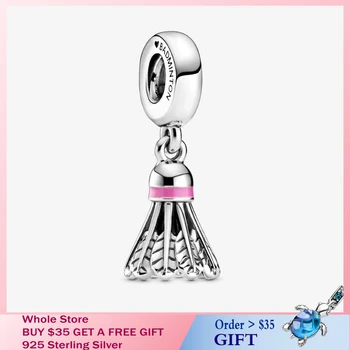 

2020 Pre-Autumn New Arrival Badminton Birdie Dangle Charm fit Original Pandora Charms Bracelet For Women DIY Jewelry Popular