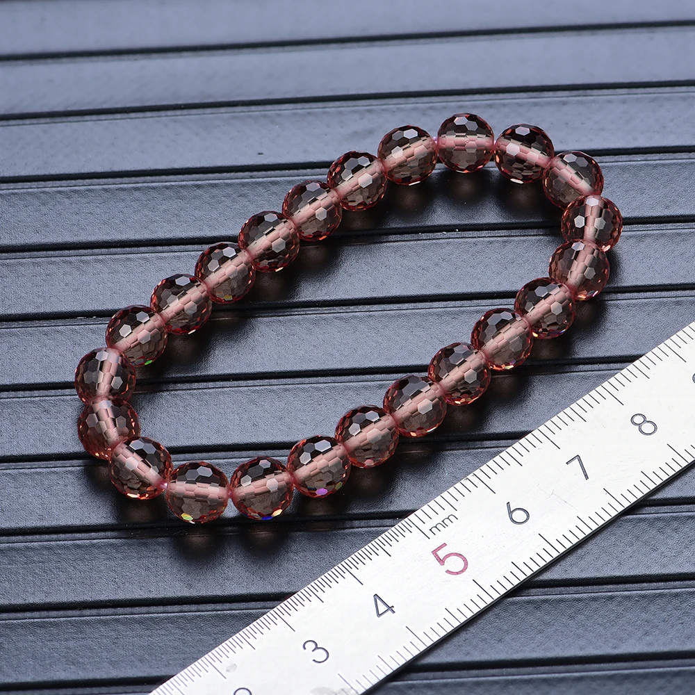 MH Zultanite Gemstone Round 7 mm 17-20 cm elasticity adjustment bead bracelet Created Color Change engagement gift Fine Jewelry