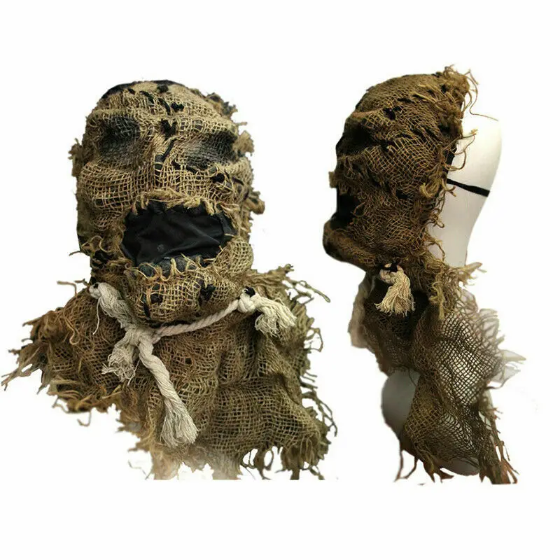 Хэллоуин Зомби страшная маска ужаса взрослых маска "пугало" жуткий в декорированном мешковиной горшке резиновый костюм нарядное платье бутафория для маскарада, Хэллоуина