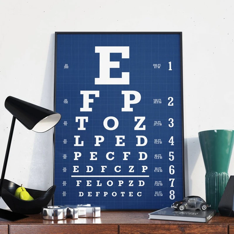 Snellen-Eye-Chart-Canvas-Painting-Wall-Pictures-Eye-Doctor-Gifts-Vintage-Optometry-Eye-Chart-Art-Prints