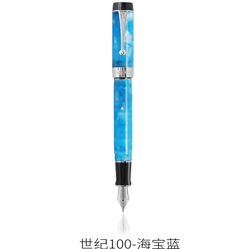 2022 Jinhao 100 Centennial Resin Fountain Pen Nib Fine 18KGP Golden Clip Business Office Gift Pen For Graduate Business Office