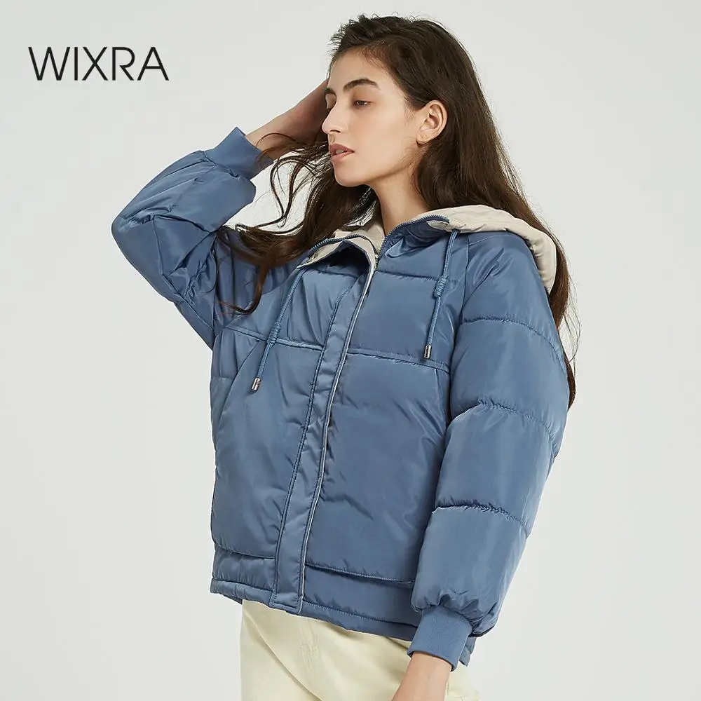 Wixra Женская куртка 2019 зимняя модная теплая плотная с капюшоном хлопковой