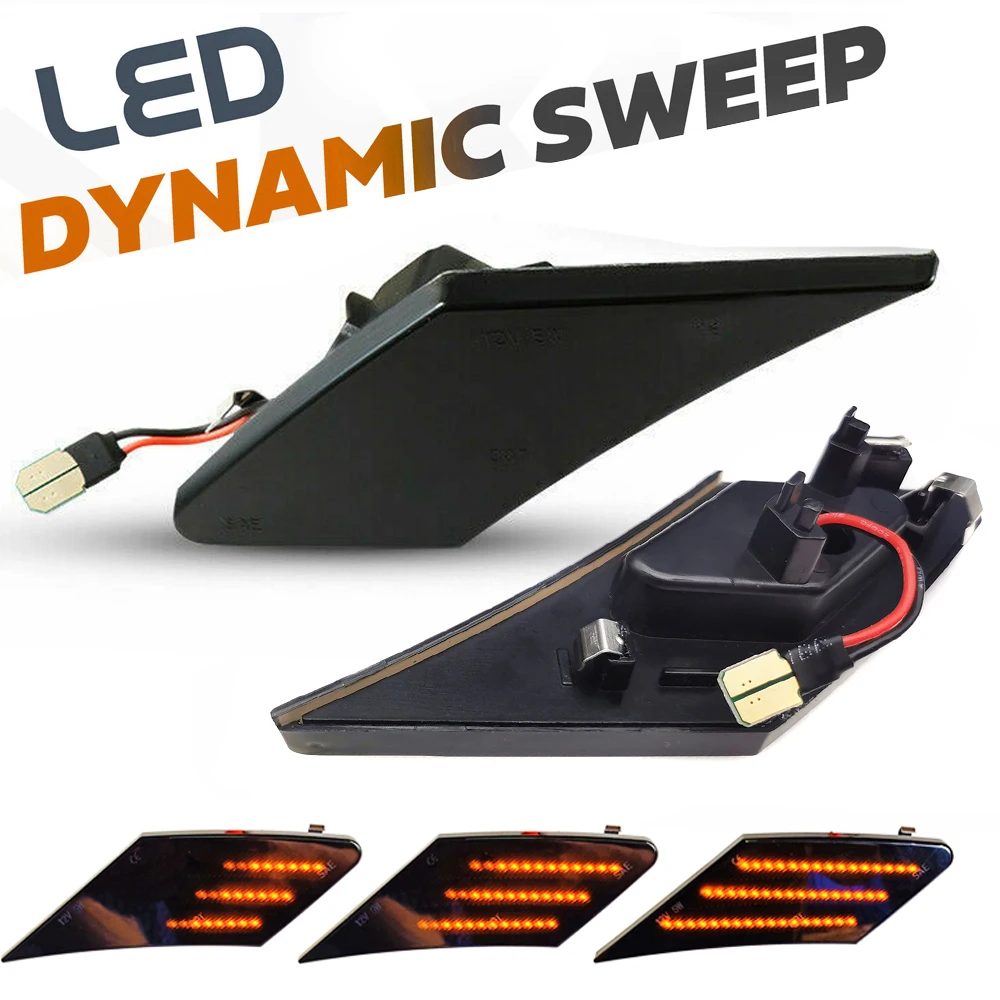 

2PCS Car LED Amber Dynamic Flowing Turn Signal Side Marker Light For Scion FR-S Subaru BRZ Toyota FT86