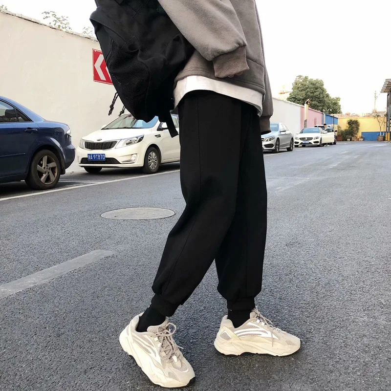 

INS Autumn & Winter Popular Brand Sports Sweatpants Men's Korean-style Loose Straight Ankle Banded Pants Ulzzang Students Versat