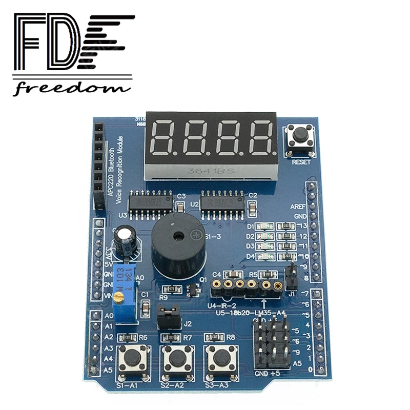 10PCS Multifunctional expansion board kit NEW based learning UNO R3 LENARDO mega 2560 Shield Multi-functional for Arduino | Лампы и