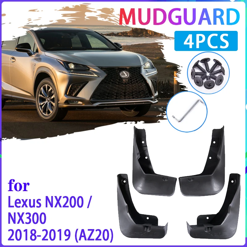 

4 PCS Car Mud Flaps for Lexus NX NX200 NX300 2018~2019 Mudguard Splash Guards Fender Mudflaps Auto Accessories