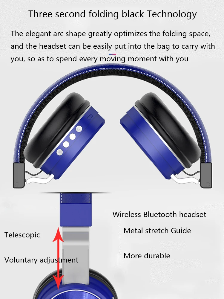 B006 Беспроводная гарнитура Bluetooth 5,0 Ушная bluetooth-гарнитура, Шокирующая тяжелый бас HD стерео гарнитура с шумоподавлением