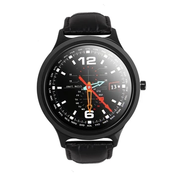 

W18 1.33 Inch Larger Full Press Screen RAM 1G Heart Rate Monitor Music Control Weather Smart Watch Leather or Stainless
