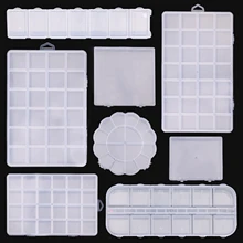 

Plastic Transparent Storage Box Organizer Diamond Painting Adjustable For Pliers Beads Bracelet Case Earring Holder Jewelry Box