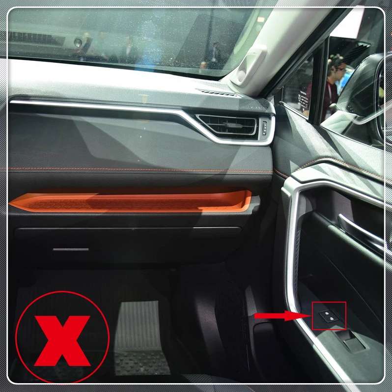 Левый руль для Toyota RAV4 автомобильное внутреннее окно переключатель кнопка подъема крышка отделка 4 шт. ABS Матовый авто аксессуары