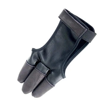 

Synthetic Leather Gloves Protector 1pc Three-finger Archery Shooting Recurved High Quality