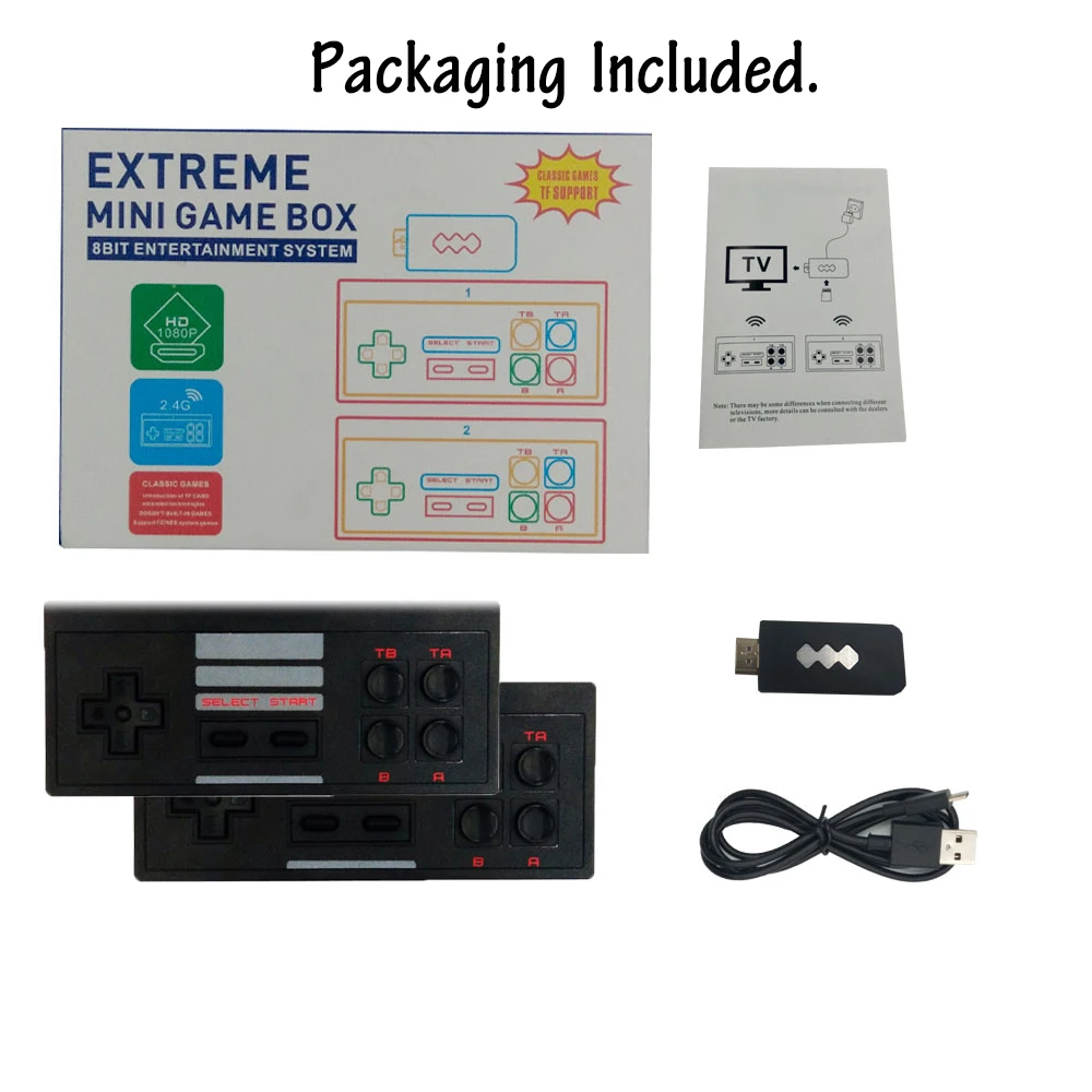 4K USB HDMI видео игровая консоль встроенный 568 классические игры мини ретро беспроводной 8 бит контроллер двойной проигрыватель ТВ выход для игр NES - Цвет: Черный