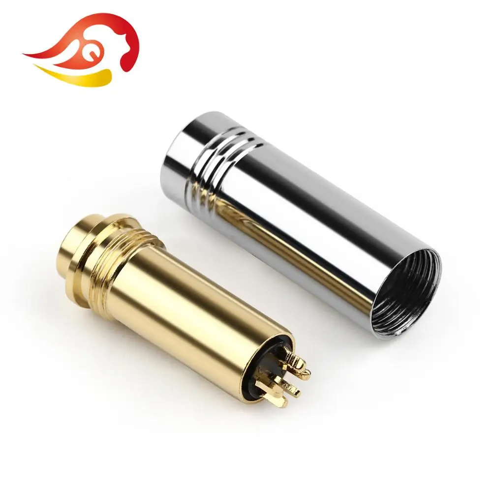 QYFANG 4.4mm 5 극 밸런스드 스테레오 이어폰, 암 잭 오디오 플러그, 밝은 쉘 금속 어댑터, 헤드폰용 DIY 와이어 커넥터