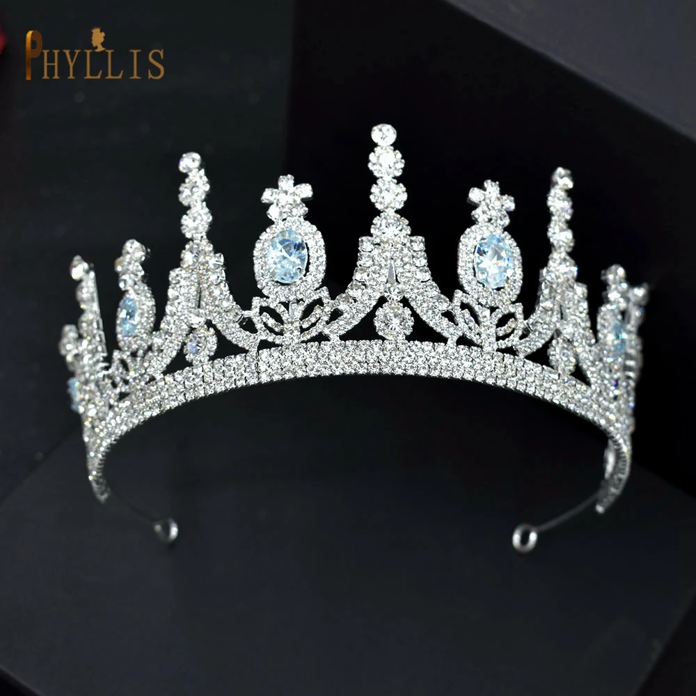 A213 Bridal Tiara Rhinestone Headbands Wedding Crown Princess Queen Diadem Crystal Bride Hair Accessories Fancy Women Headdress