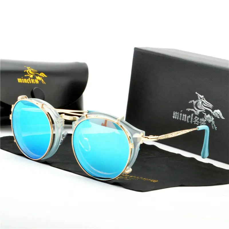 MINCL высококачественные женские и мужские зеркальные винтажные круглые